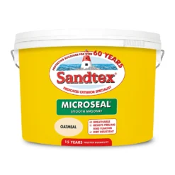 Sandtex® Ultra Smooth Masonry Paint Oatmeal - 10L -Keter Store 12840642 1124872085903323