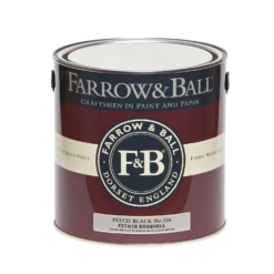 Farrow & Ball Estate Eggshell Pitch Black - 2.5L -Keter Store 12841184 2944951865633913