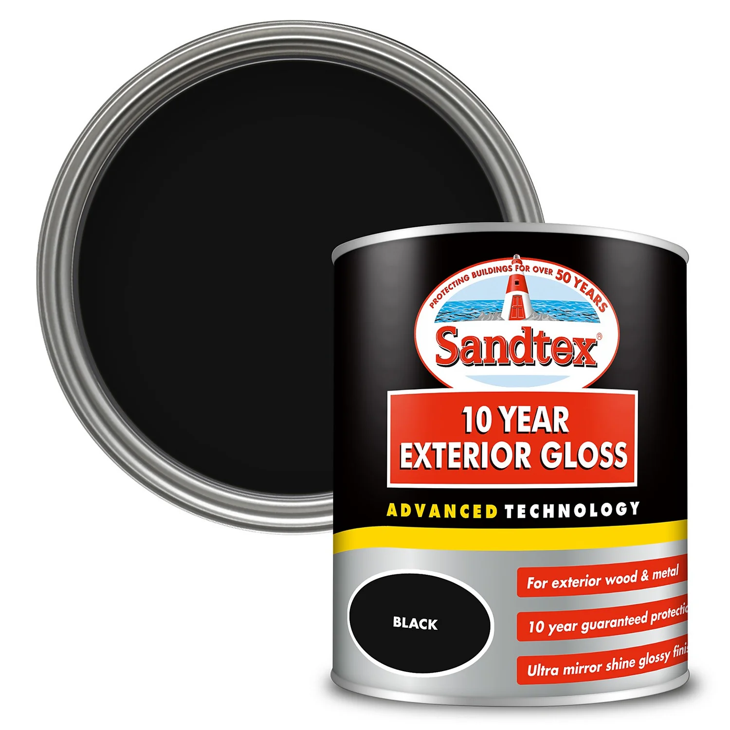 Sandtex® Exterior 10 Year Gloss Paint Charcoal Black - 750ml Sandtex® Exterior 10 Year Gloss Paint Charcoal Black - 750ml -Keter Store 12842264 1274872086775723