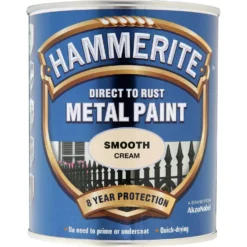 Hammerite Direct To Rust Smooth Cream Metal Paint - 750ml
