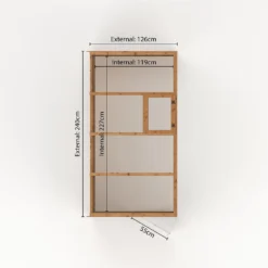 Country Living Langford 8 X 4ft Traditional Lean Too Greenhouse Painted + Installation - Thorpe Towers -Keter Store 12876020 3024843882860165