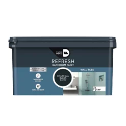 Maison Deco Refresh Bathroom Wall Tile Paint Charcoal Black - 2L