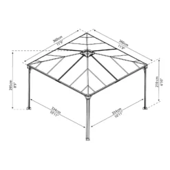 Palram - Canopia Palermo 3000 Garden Gazebo -Keter Store 12883602 1284857059123592