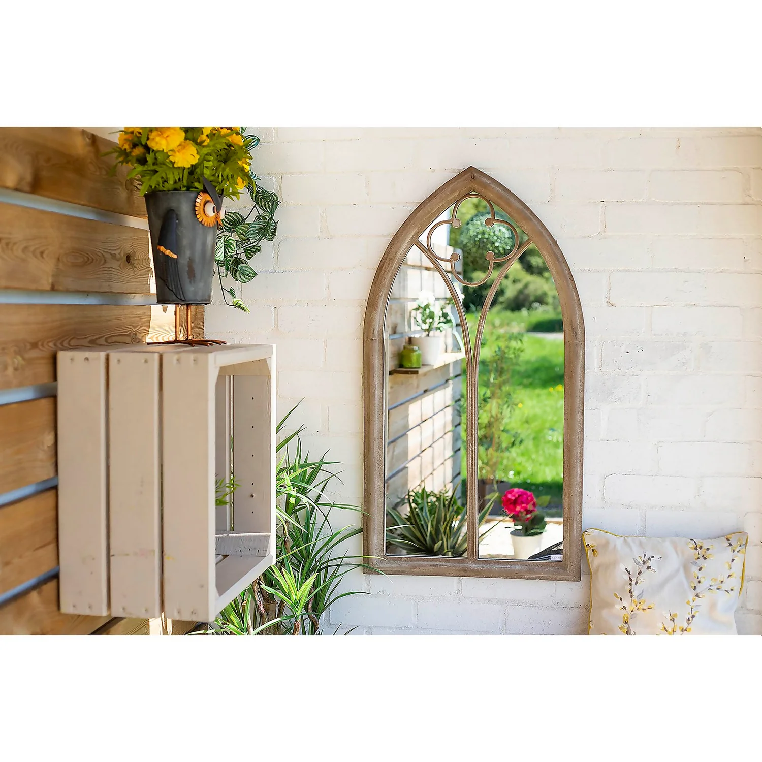 Church Window Outdoor Garden Mirror - 105cm Church Window Outdoor Garden Mirror - 105cm -Keter Store 12883608 1194875470403912