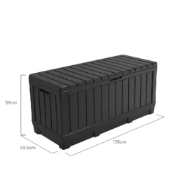 Keter Kentwood Outdoor Garden Storage Box 350L - Graphite -Keter Store 12885762 1494899008656236