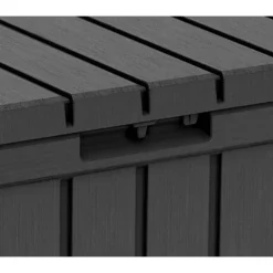 Keter Kentwood Outdoor Garden Storage Box 350L - Graphite -Keter Store 12885762 7534899008598270