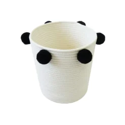 Round Cotton Rope Mono Pom Pom Basket -Keter Store 12886598 2104857031583232
