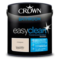 Crown Easyclean® Mouldguard+ Bathroom Mid Sheen Washable Multi Surface Paint Paint Wheatgrass® - 2.5 L -Keter Store 12886950 9434853416223970