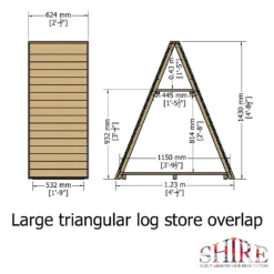 Shire Large Triangular Log Store -Keter Store 12887195 9954851584676747