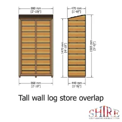 Shire Tall Wall Log Store - 3x1.5ft -Keter Store 12887202 2044851593436426