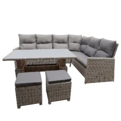 Mortimer Grey Rattan Garden Corner Sofa Set -Keter Store 12887790 1775047776377538