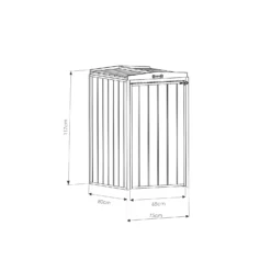 Mercia Single Bin Store (Installed) -Keter Store 12888121 8044843295196795