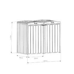 Mercia Double Bin Store (Installed) -Keter Store 12888122 7774843293132279