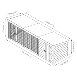 Mercia 12 X 4 Dog Kennel & Run (Installed) 7 Mercia 12 X 4 Dog Kennel & Run (Installed) -Keter Store 12888280 1454843290520215
