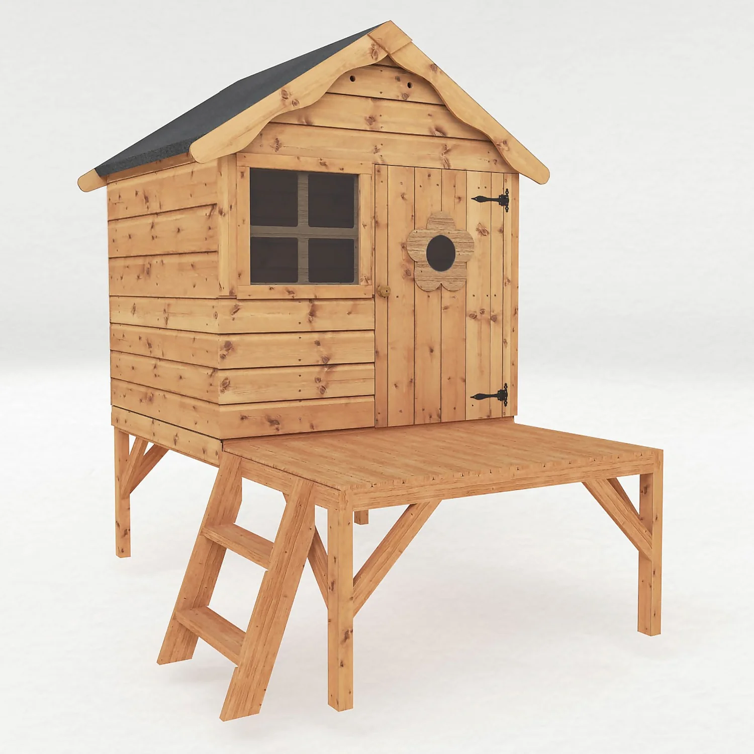 Mercia 4 x 7ft Snug Wooden Playhouse With Tower Mercia 4 X 7ft Snug Wooden Playhouse With Tower -Keter Store 12888282 4404874979527589