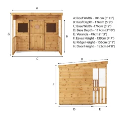 Mercia 5'9ft X 5'8ft Pent Style Wooden Playhouse -Keter Store 12888294 1205019819136458