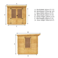 Mercia 2.4 X 2.4m 19mm Log Cabin 8 Mercia 2.4 X 2.4m 19mm Log Cabin -Keter Store 12888471 1725023718480037