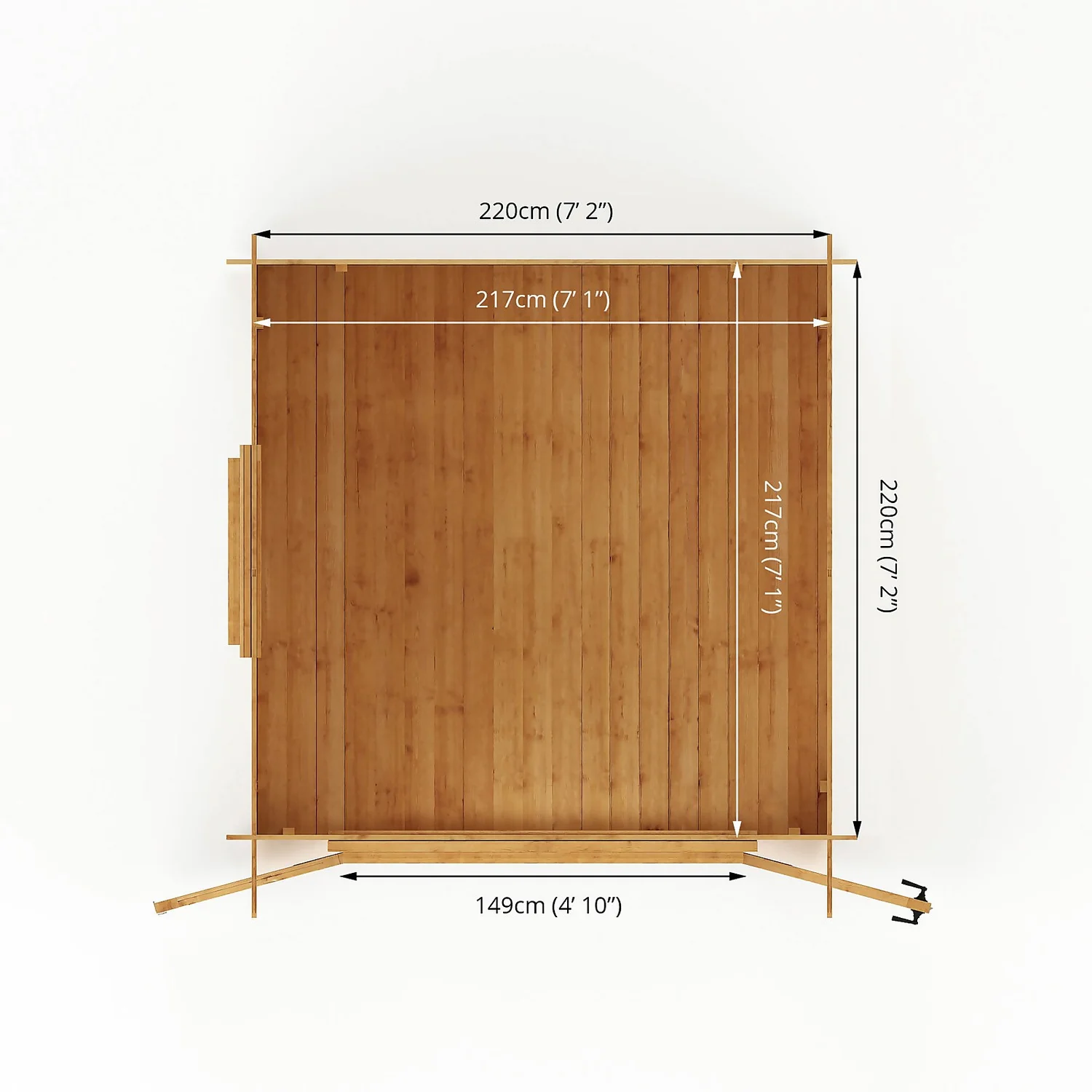 Mercia 2.4 x 2.4m 19mm Log Cabin Mercia 2.4 X 2.4m 19mm Log Cabin -Keter Store 12888471 5935023718524608