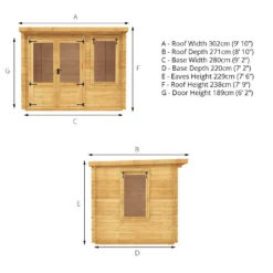Mercia 3 X 2.4m 19mm Log Cabin 8 Mercia 3 X 2.4m 19mm Log Cabin -Keter Store 12888478 2015023719155409