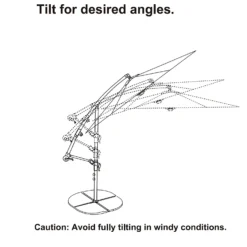 3m Overhanging Parasol - Natural -Keter Store 12888570 2114966185592611