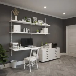 Anti-bacterial Twin Slot Shelving Kit - 1600mm White Twinslot And 120mm Brackets - White 3 Anti-bacterial Twin Slot Shelving Kit - 1600mm White Twinslot And 120mm Brackets - White -Keter Store 12888864 1114843293254454