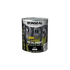 Ronseal Direct Metal Paint Black Gloss 750ml