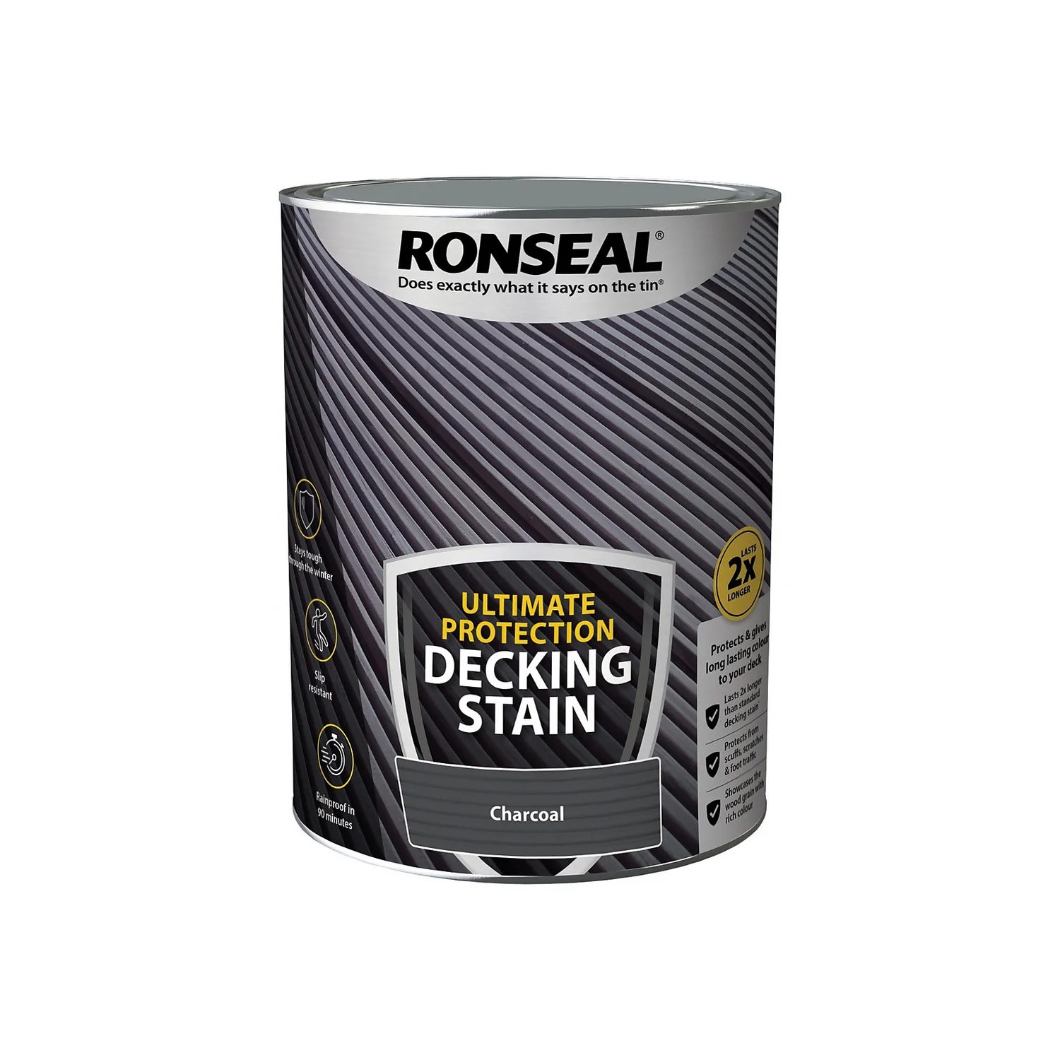 Ronseal Ultimate Protection Decking Stain Charcoal - 5L Ronseal Ultimate Protection Decking Stain Charcoal - 5L -Keter Store 12889273 9124949798462253