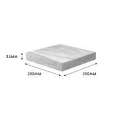 Flexi Storage Decorative Shelving Floating Shelf Grey Oak 250x38x250mm -Keter Store 12889892 4994976219095233