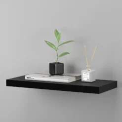 Flexi Storage Decorative Shelving Floating Shelf Black Oak 600x38x240mm -Keter Store 12889893 1464885494841620