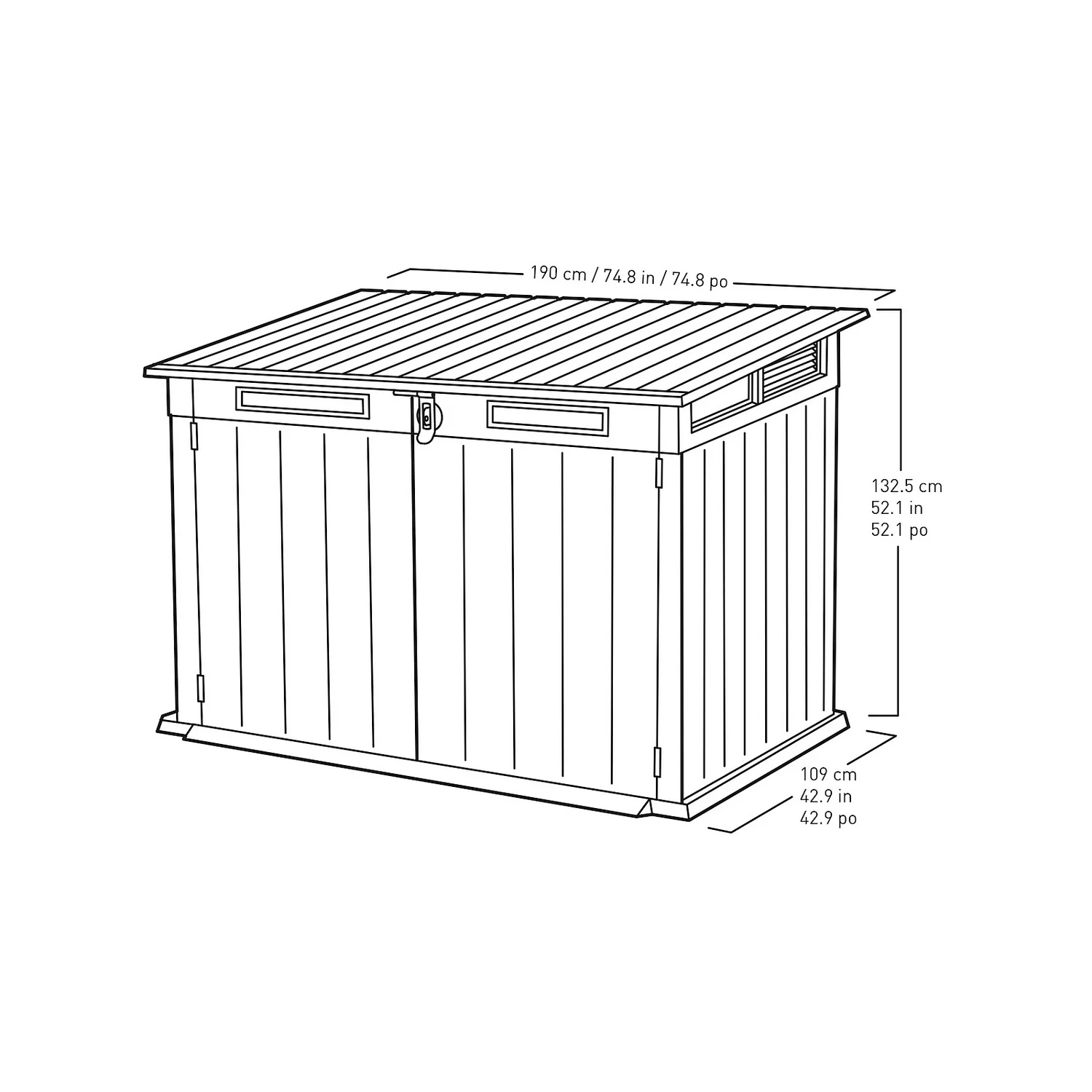 Keter Premier Jumbo Outdoor Garden Storage Shed 2020L - Grey Keter Premier Jumbo Outdoor Garden Storage Shed 2020L - Grey -Keter Store 12890915 1294855738308363