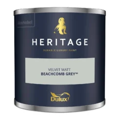 Dulux Heritage Matt Emulsion Paint Beachcomb Grey - Tester 125ml -Keter Store 12891144 2844843786718994