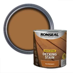 Ronseal Quick Drying Decking Stain Rich Mahogany - 2.5L