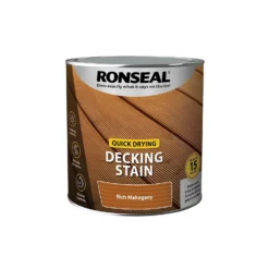 Ronseal Quick Drying Decking Stain Rich Mahogany - 2.5L -Keter Store 12893336 3794949798781402