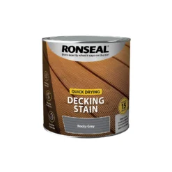 Ronseal Quick Drying Decking Stain Rocky Grey - 2.5L -Keter Store 12893341 9084949798894463