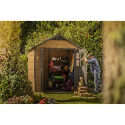 Keter Newton 7.5 X 7ft Outdoor Plastic Garden Storage Shed - Brown -Keter Store 12909854 1174845876264387