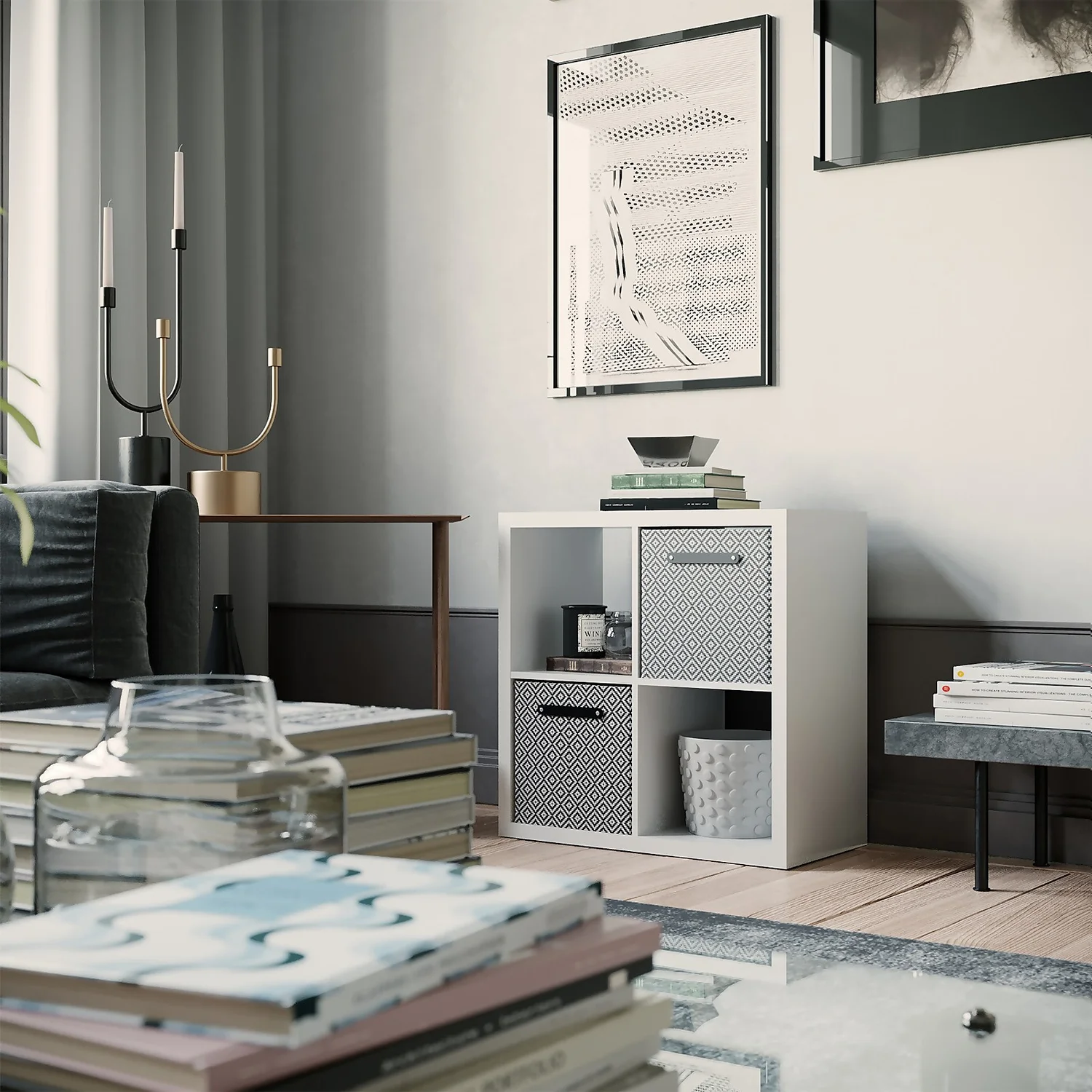 Clever Cube Patterned Fabric Insert - Grey Jacquard Clever Cube Patterned Fabric Insert - Grey Jacquard -Keter Store 12932952 9524900282760877