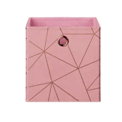 Clever Cube Velvet Geometric Insert - Pink & Rose Gold -Keter Store 12932960 1744887876808350