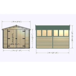 Shire 10 X 8ft Shed Overlap Double Door -Keter Store 13082806 6514862497398822