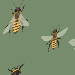 Curver Stockholm Bees Deco Storage Box - Green - 22L -Keter Store 13169626 1514898511842148