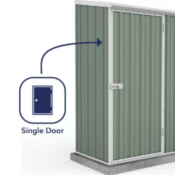 Absco 5 X 3ft Space Saver Metal Pent Shed - Green -Keter Store 13440828 1604929164292885