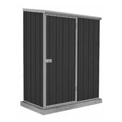 Absco 5 X 3ft Space Saver Metal Pent Shed - Dark Grey