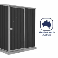 Absco 5 X 3ft Space Saver Metal Pent Shed - Dark Grey -Keter Store 13440829 2054929186594831