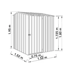 Absco 5 X 5ft Premier Reverse Apex - Dark Grey -Keter Store 13440843 1524929165619473