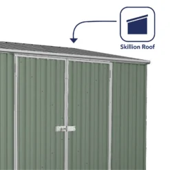 Absco 10 X 5ft Space Saver Metal Pent Shed - Green -Keter Store 13440844 2144929185574147