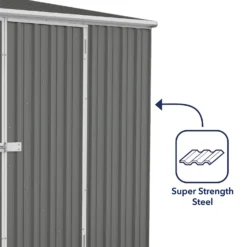 Absco 10 X 5ft Space Saver Metal Pent Shed - Grey -Keter Store 13440846 1414929186164976
