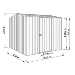 Absco 7.5 X 7.5ft Premier Apex - Dark Grey -Keter Store 13440852 1604929164213262