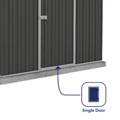 Absco 7.5 X 7.5ft Premier Apex - Dark Grey -Keter Store 13440852 1634929164358105