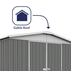 Absco 10 X 5ft Regent Metal Apex Shed - Grey -Keter Store 13440854 3084929164266716