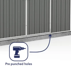 Absco 10 X 5ft Regent Metal Apex Shed - Grey -Keter Store 13440854 6314929164404992