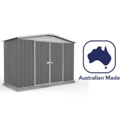 Absco 10 X 5ft Regent Metal Apex Shed - Grey -Keter Store 13440854 7074929164527527